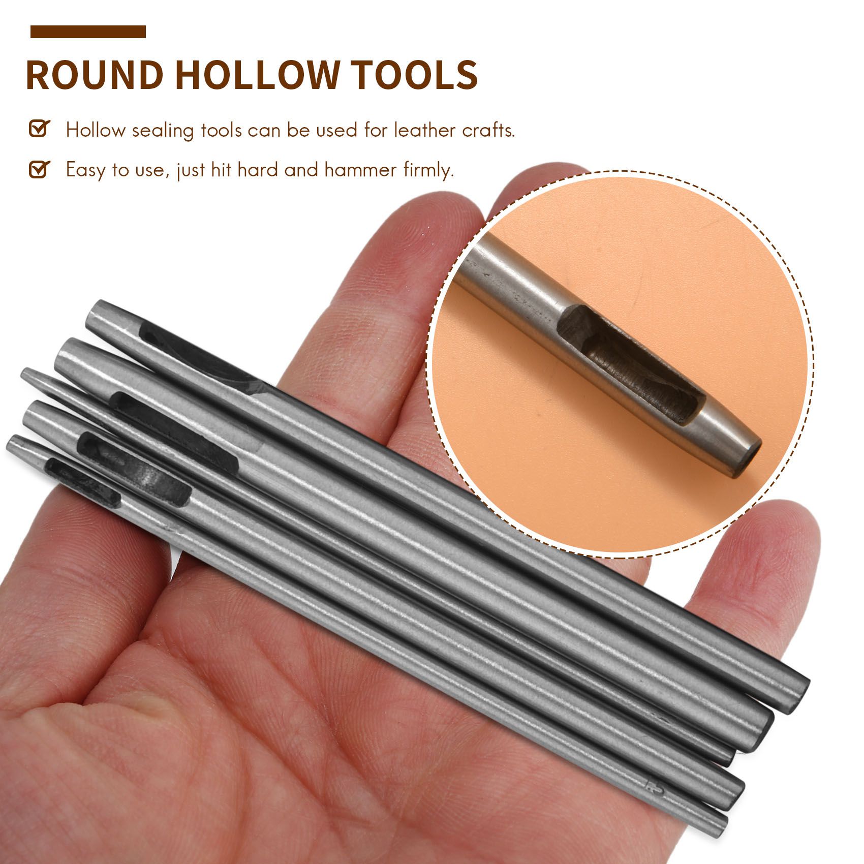 Leatherwork Hole Punch - YWDZ-10 Pcs Leather Hole Punch Cutter