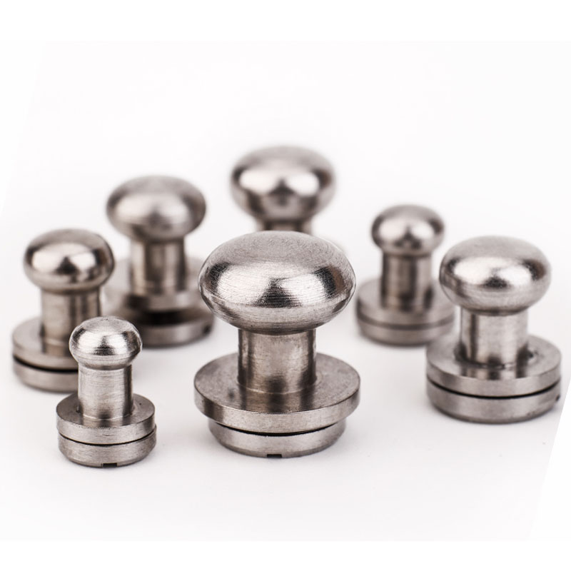 Leatherwork Rivets - 10pcs Solid Stainless Steel Sam Brown