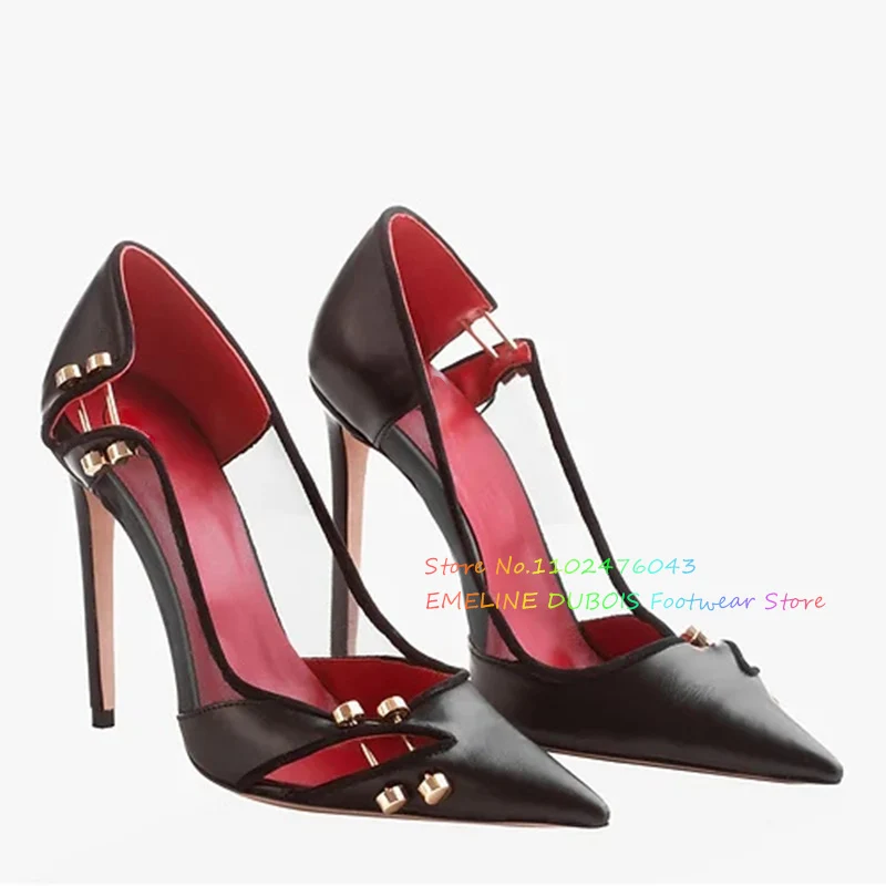 Leatherwork Rivets - Black Mesh Splicing Rivets High Heel