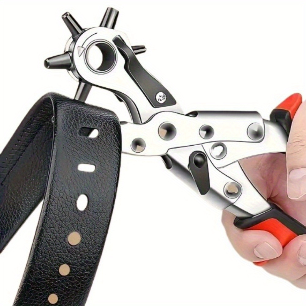 Leatherwork Hole Punch - 1pcs Heavy Duty Rotary Leather Hole