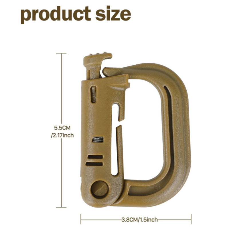 5PCS Grimloc Molle Carabiner D - Snap Fastener Setter recension och pris