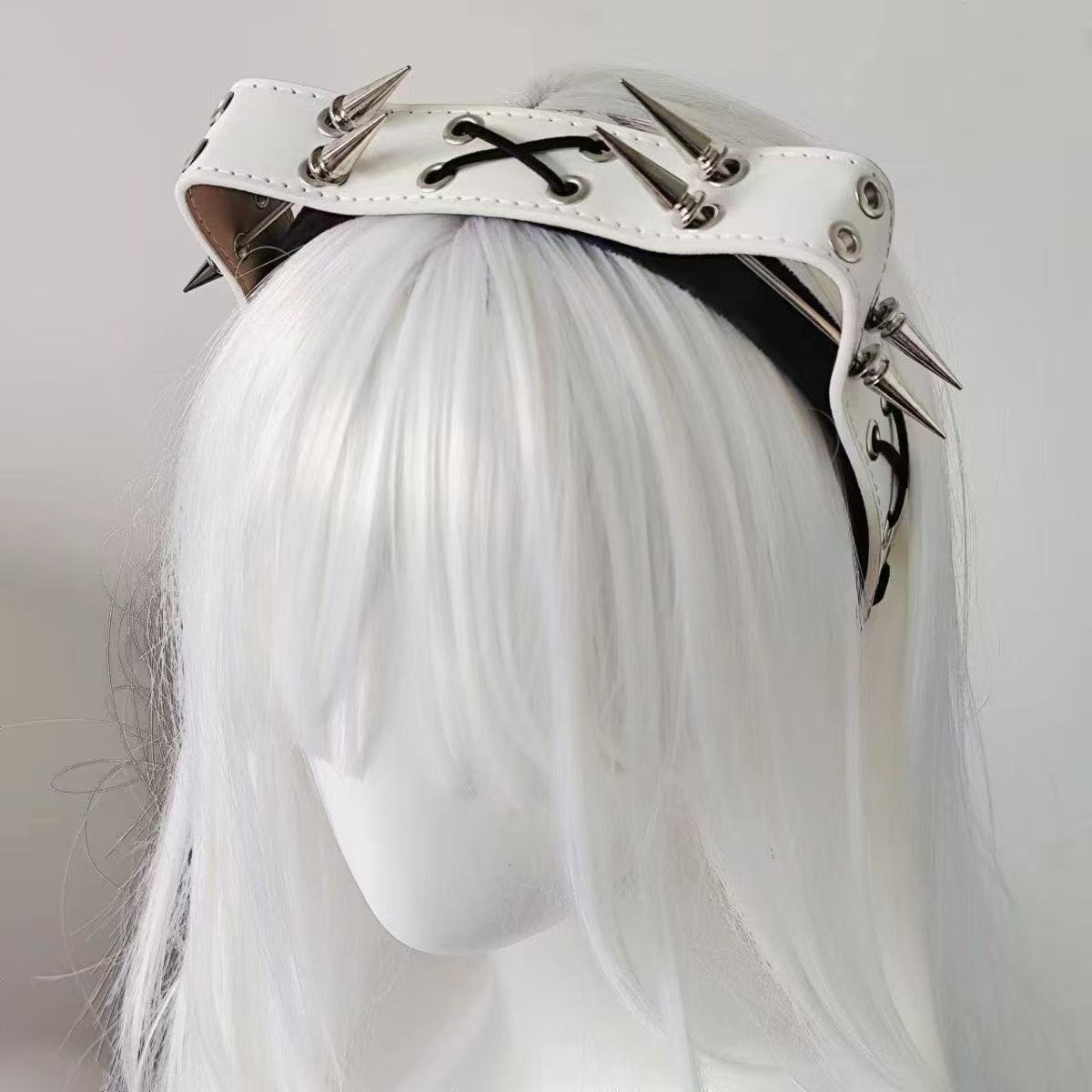 Punk Harajuku Rivet Headband,  - Leatherwork Rivets recension och pris