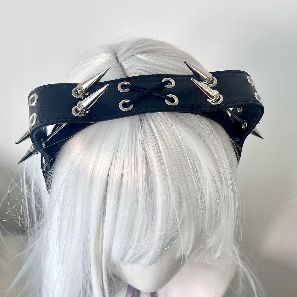 Punk Harajuku Rivet Headband,  - Leatherwork Rivets recension och pris