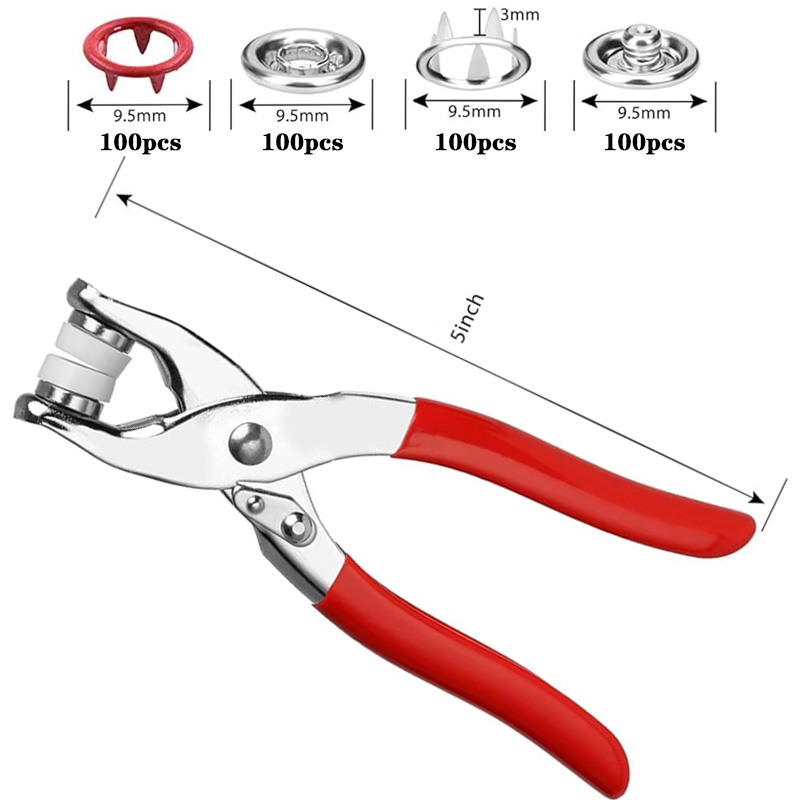 100 Sets Snap Pliers Automatic - Snap Fastener Setter recension och pris