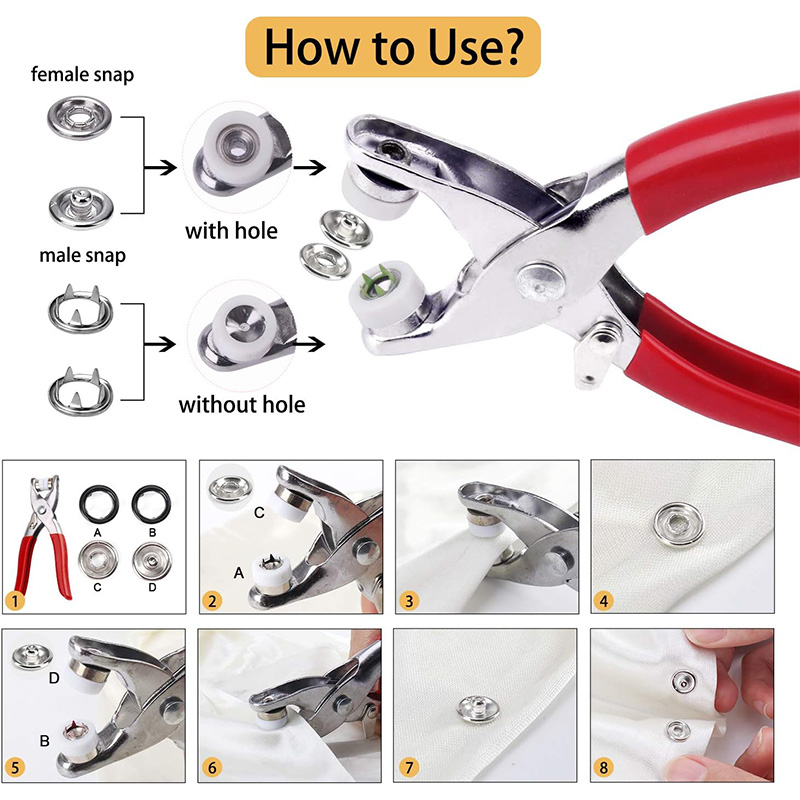 100 Sets Snap Pliers Automatic - Snap Fastener Setter recension och pris