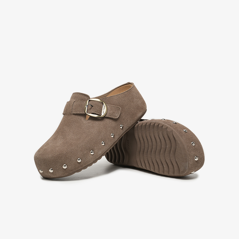 BEAUTODAY Casual Mules Women C - Leatherwork Rivets recension och pris