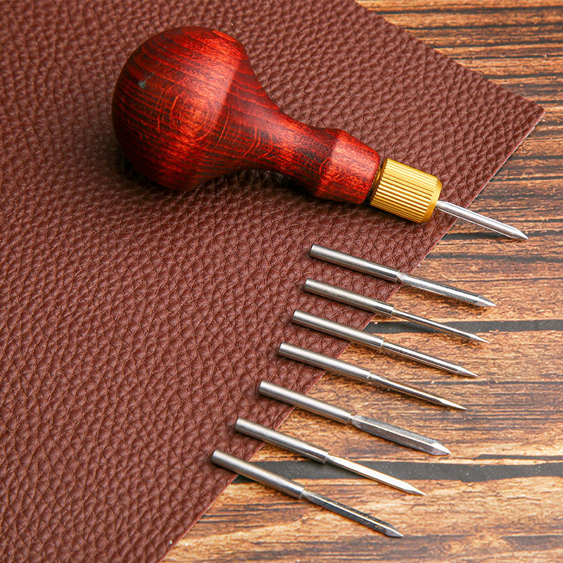 1Set DIY Leather Punch Awl Woo - Leatherwork Hole Punch recension och pris
