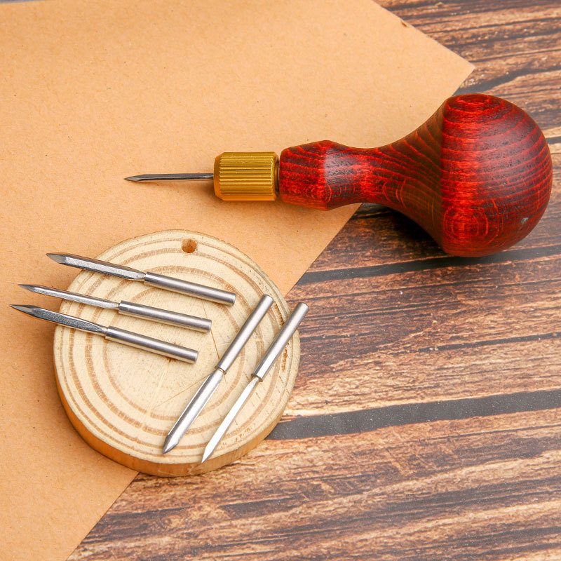 1Set DIY Leather Punch Awl Woo - Leatherwork Hole Punch recension och pris