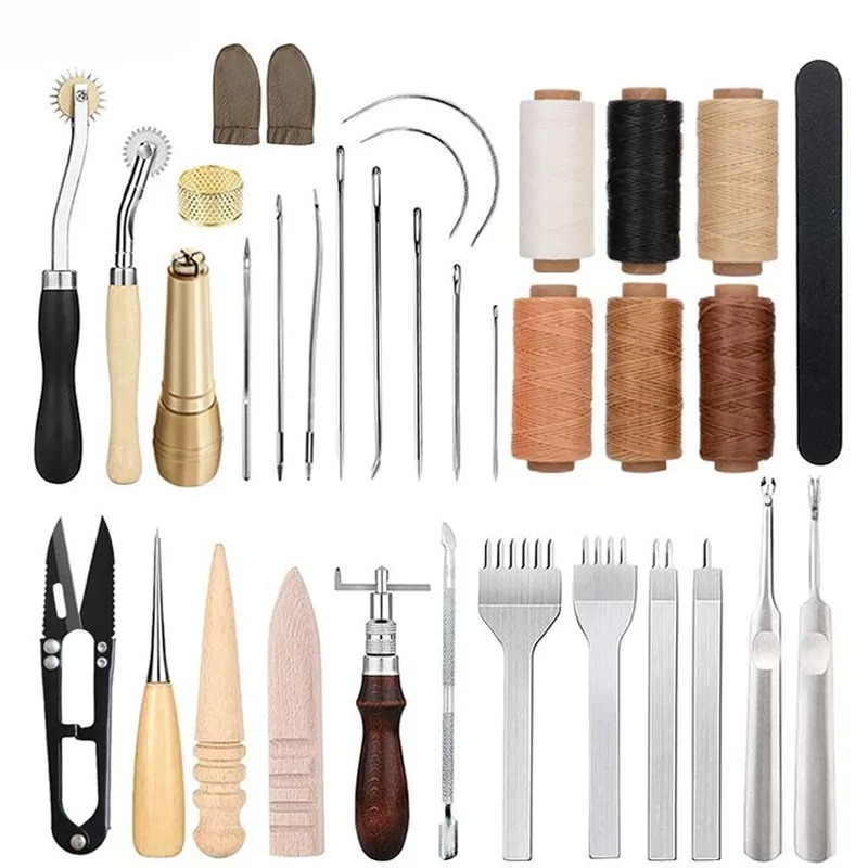 25Pcs Leather Working Tools Fo - Leatherwork Hole Punch recension och pris