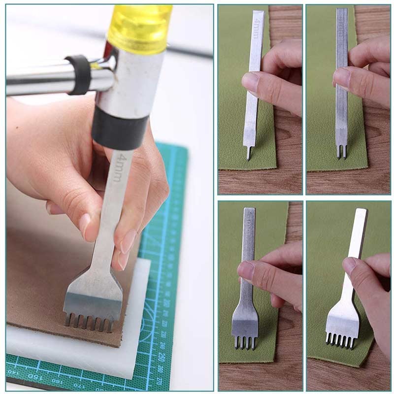 25Pcs Leather Working Tools Fo - Leatherwork Hole Punch recension och pris