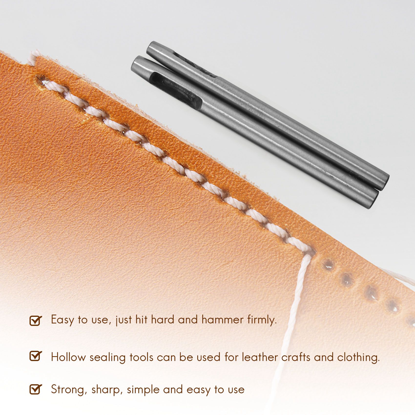 BAAJ-10 Pcs Leather Hole Punch - Leatherwork Hole Punch recension och pris