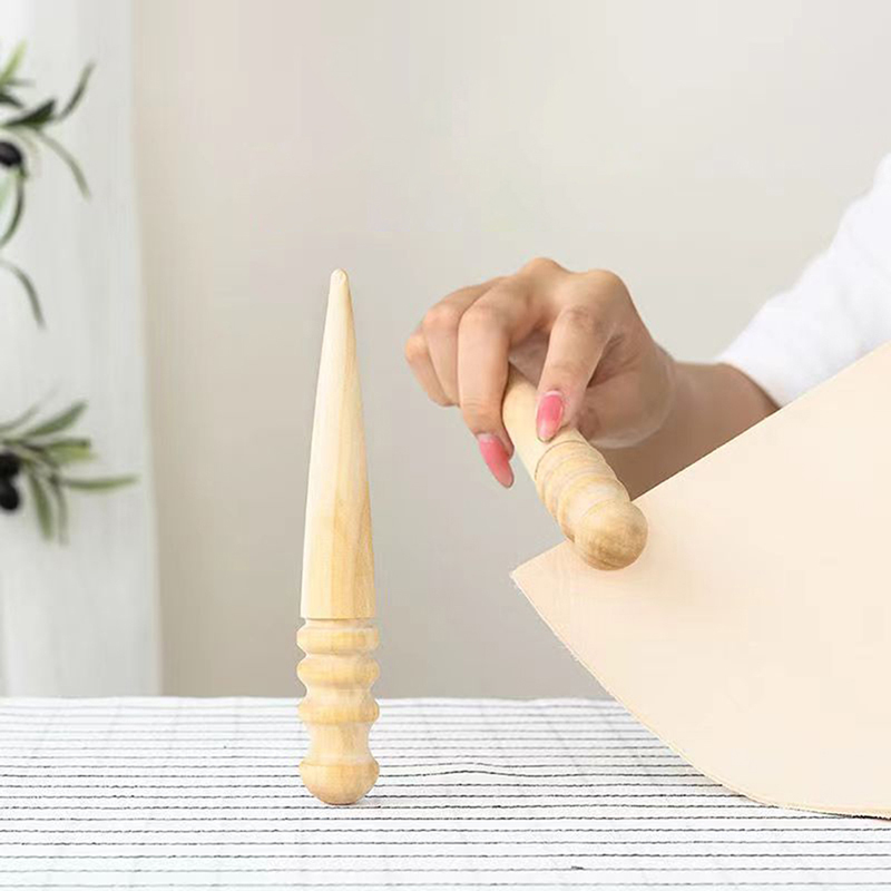 1PC Wood Leather Solid Wood Ro - Leather Work Organiser recension och pris