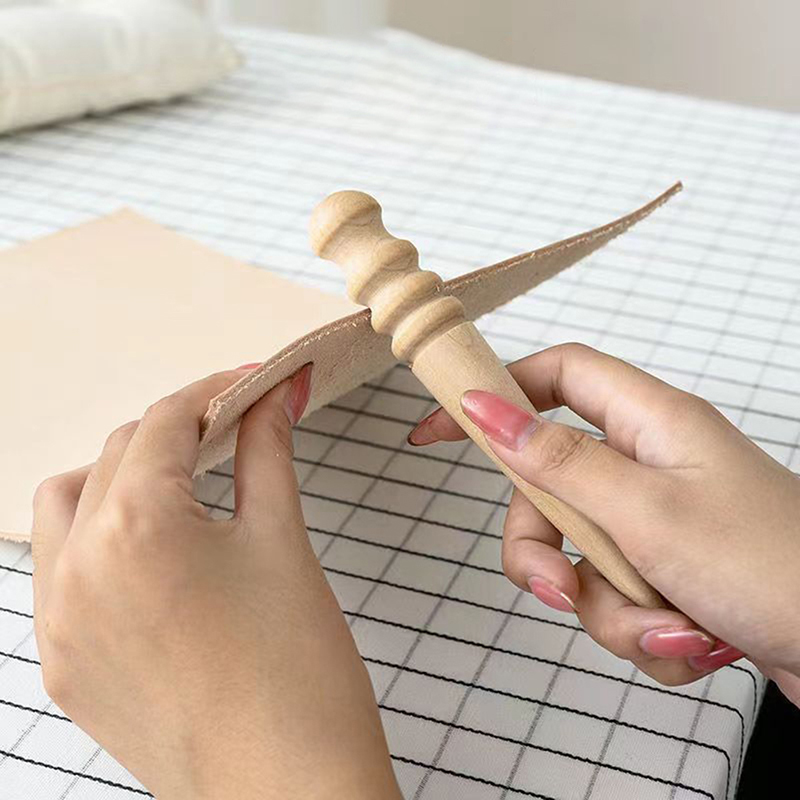 1PC Wood Leather Solid Wood Ro - Leather Work Organiser recension och pris