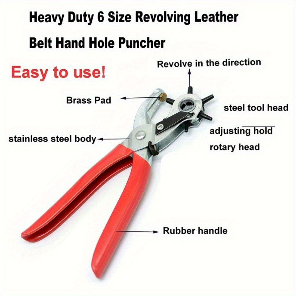 1pcs Heavy Duty Rotary Leather - Leatherwork Hole Punch recension och pris