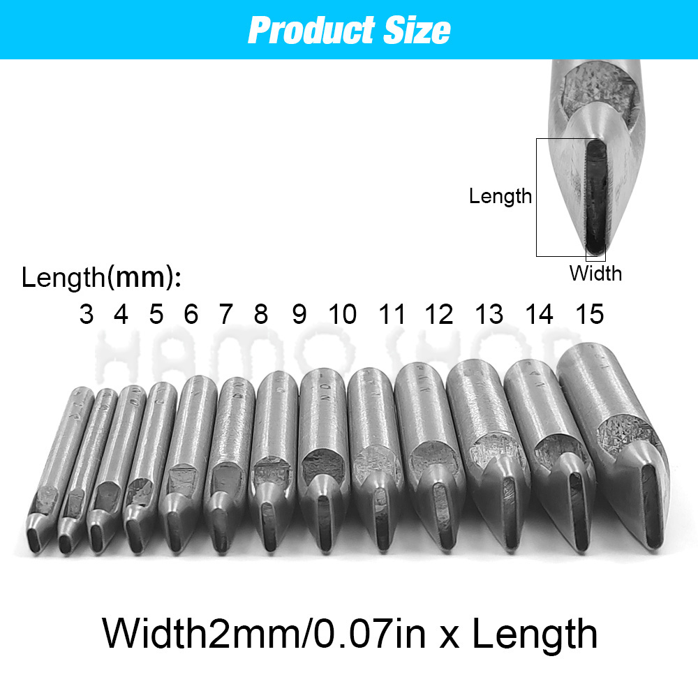 2mm/3mm Width Leather Oval Sha - Leatherwork Hole Punch recension och pris
